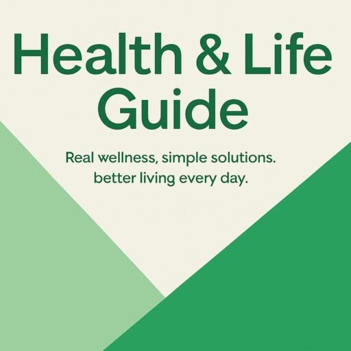Health & Life Guide cover with minimalist green geometric design promoting wellness and simple healthy living